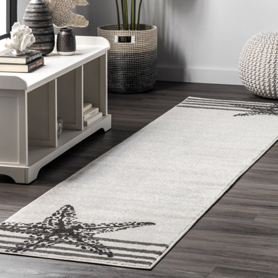 Beige clair/Tapis décoratif gris