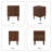 Seyla 18" Fluted 2 Drawers Nightstand Set of 2 with Charging Station Outlet & Solid Wood Legs, End Table with Storage, Mid Century Modern Bedside Table for Bedroom-2060797096-2060797098