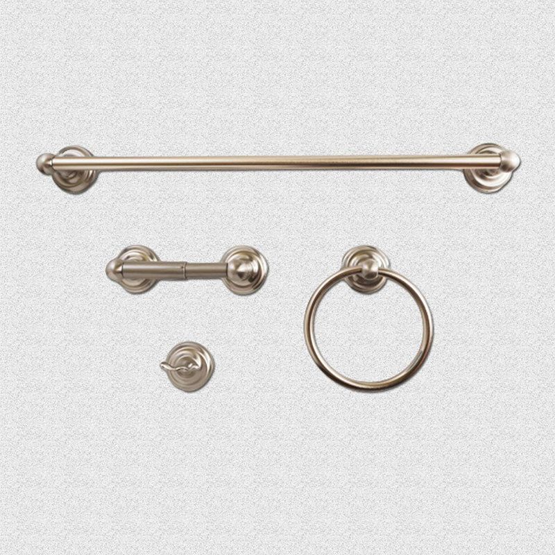 Robiki 4 - Piece Bathroom Hardware Set, Satin Nickel