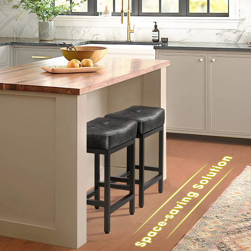 Tabouret de comptoir 24,4 po Petre, Noir