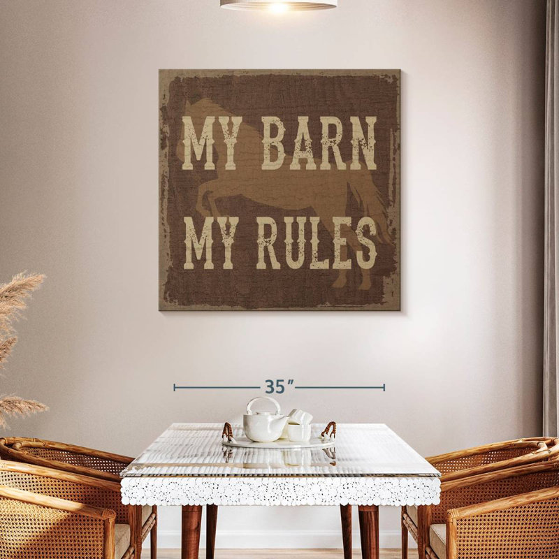 Plaque murale Khylige My Barn, H 39 po x l 39 po