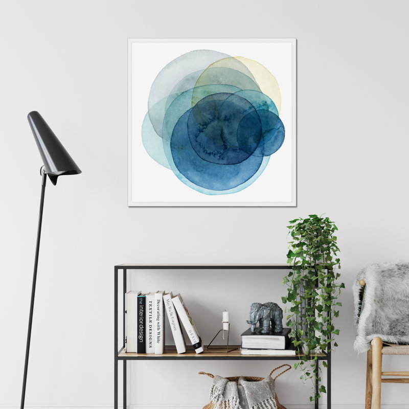 Evolving Planets I by Grace Popp - Wrapped Canvas Print, 34cm H x 34cm W, White Framed Paper Print
