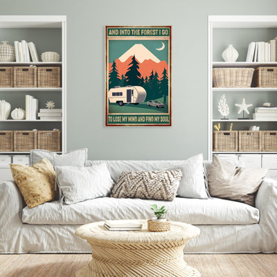 Arath " Camping And Into The Forest I Go - 1 Piece Rectangle Graphic Art Print On Wrapped Canvas "