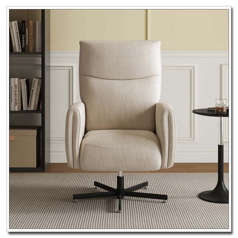 Fauteuil inclinable électrique pivotant, Blanc beige