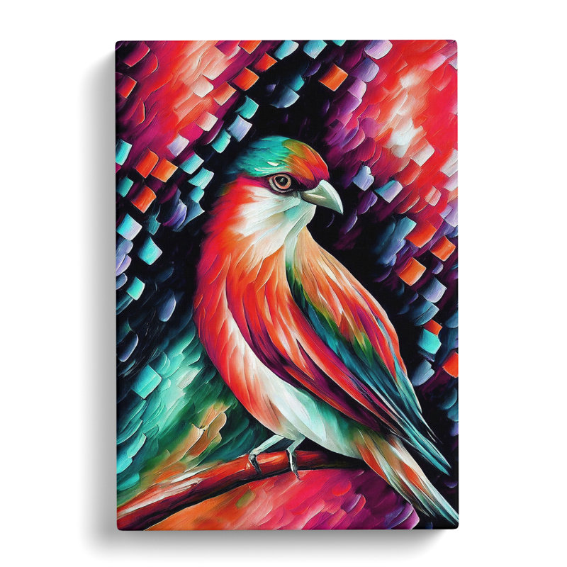 Bird Portrait No.4 - Print, Wrapped Canvas, 50cm H x 35cm W x 3cm D, No Matte