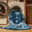 Machine Washable Overdyed Blue Area Rug