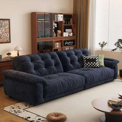 Coussin de canapé modulaire en chenille bleu foncé