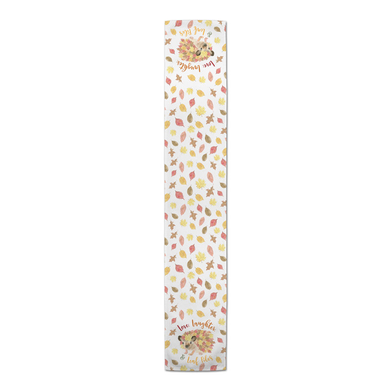 Leaf Hedgehog Table Runner, 72" L x 16" W