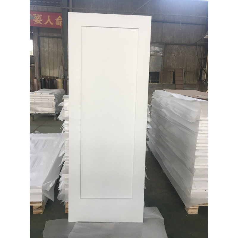 Porte intérieure standard en bois massif apprêté à 1 panneau sans trou, 18 po x 80 po