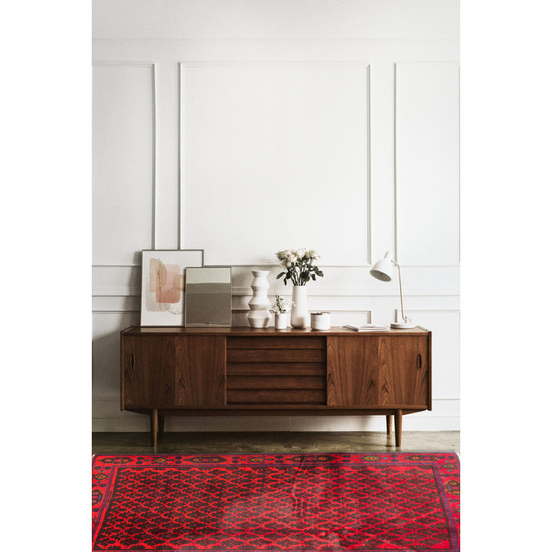 Tapis rouge Teimani 3 pi 11 po x 6 pi 3 po