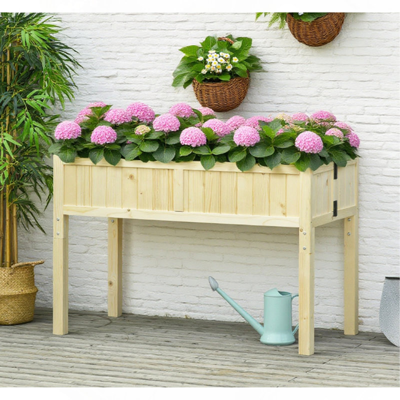 Jardinière surélevée avec jardin