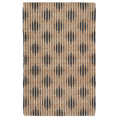 Tapis brun / noir en jute / sisal fabriqué à la main Arabela
