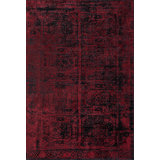 Rapture Black/Red Oriental Luxury Area Rug