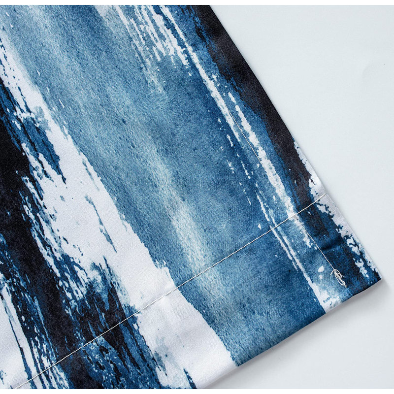 Paire de rideaux occultant et isolants avec œillets Abdul-Sami, Bleu marine / bleu, L 52 po x L 84 po