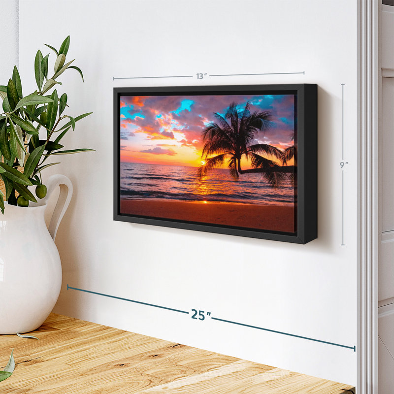 «Sunset Island», reproduction sur toile, H 9 po x l 13 po