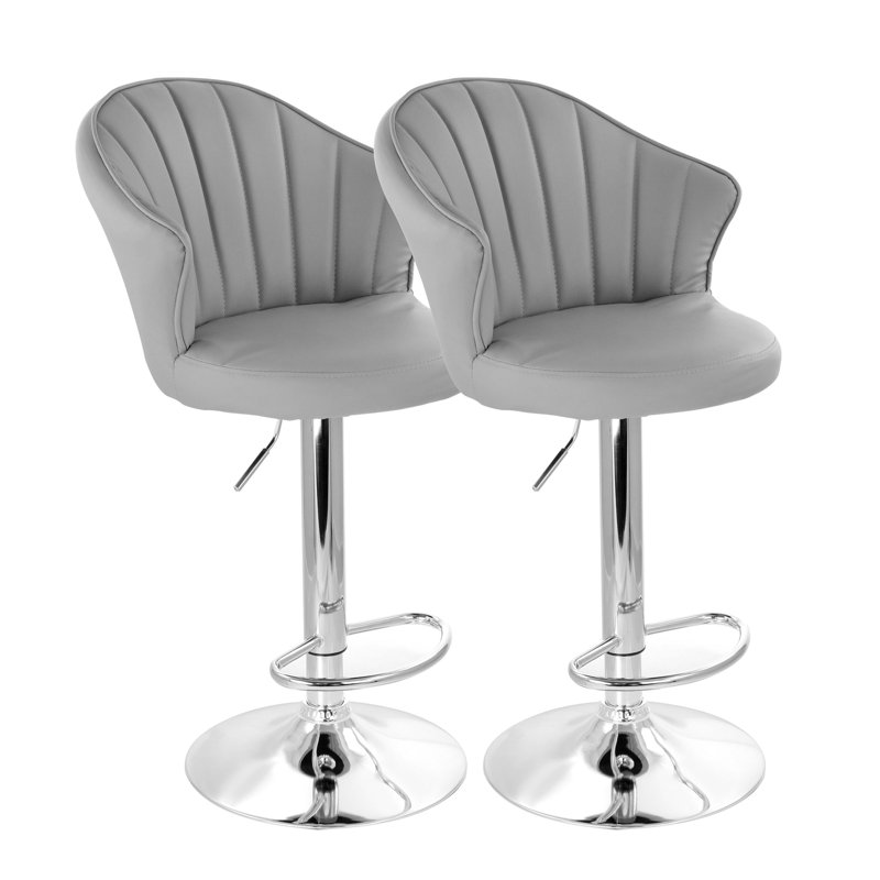 Tabouret de bar Jaretsy, Gris foncé