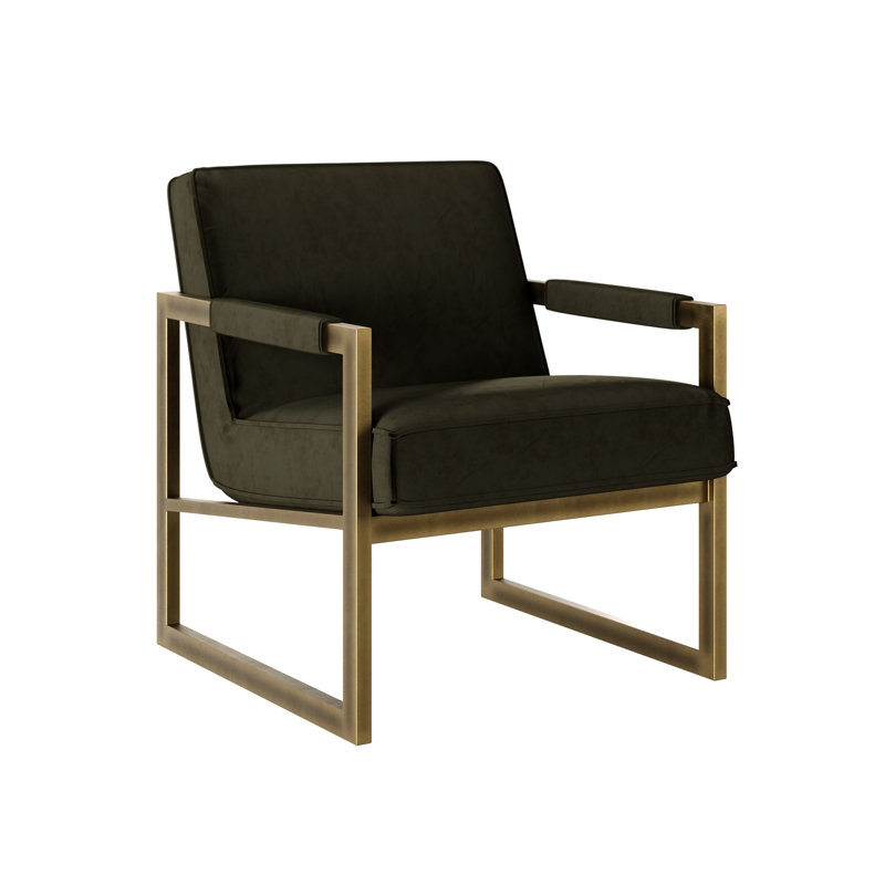 Hering Upholstered Club Chair, Dark Green