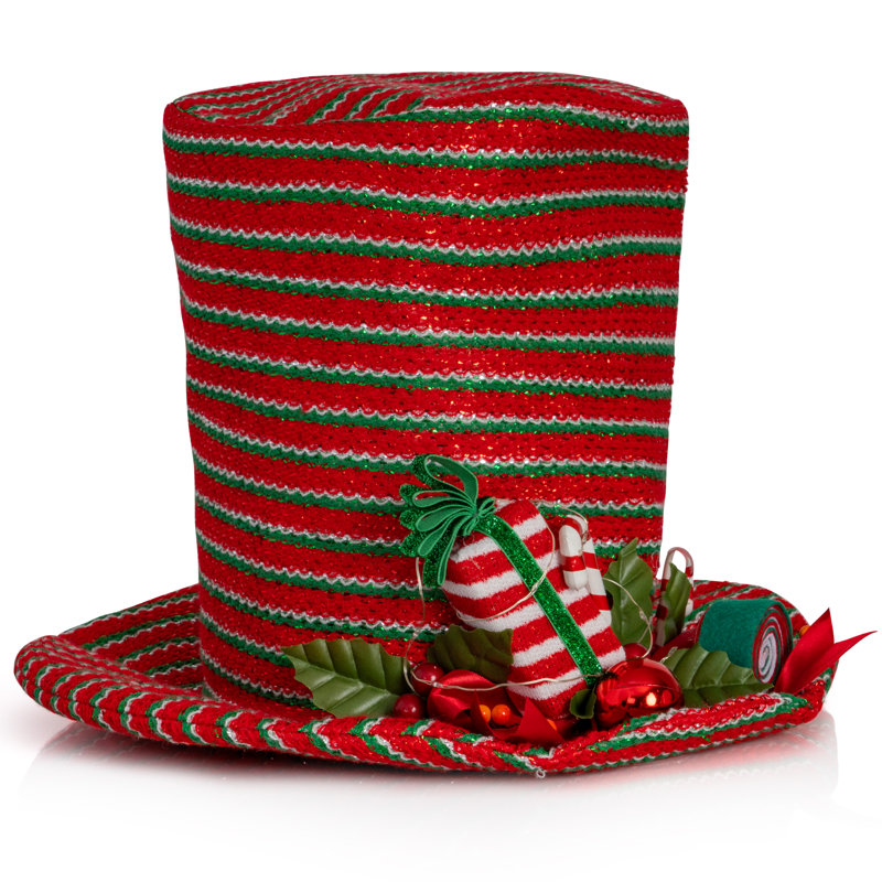 Décoration de Noël en forme de chapeau de bonhomme de neige