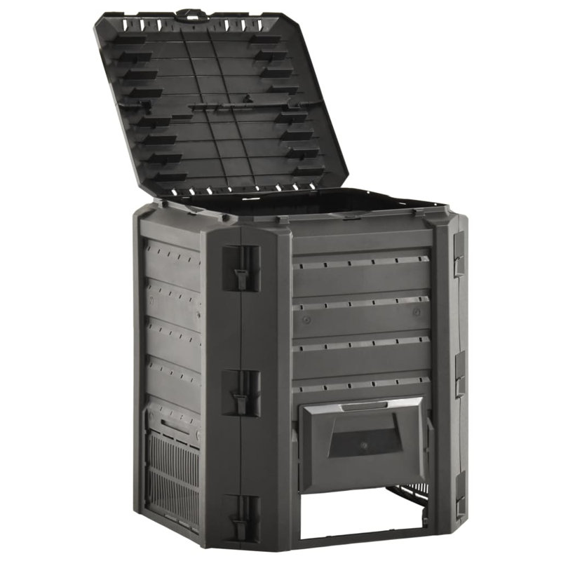 Plastic Stationary Composter, 83cm H x 72cm W x 72cm D