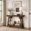 Console en bois de style champêtre de 105 cm avec rangement