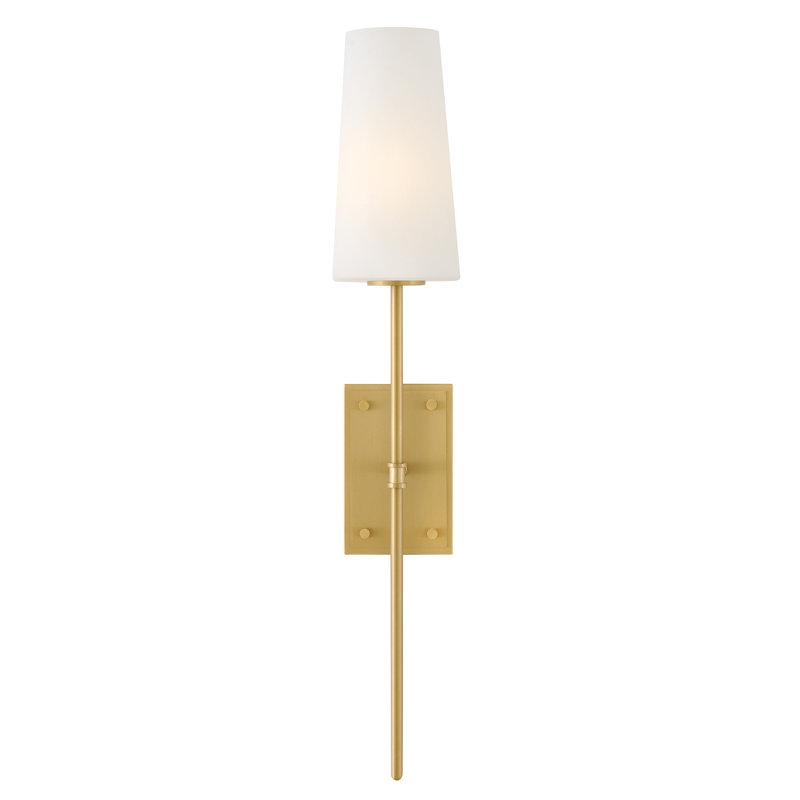 Hinkley Saunders Medium Single Light Sconce, Lacquered Brass