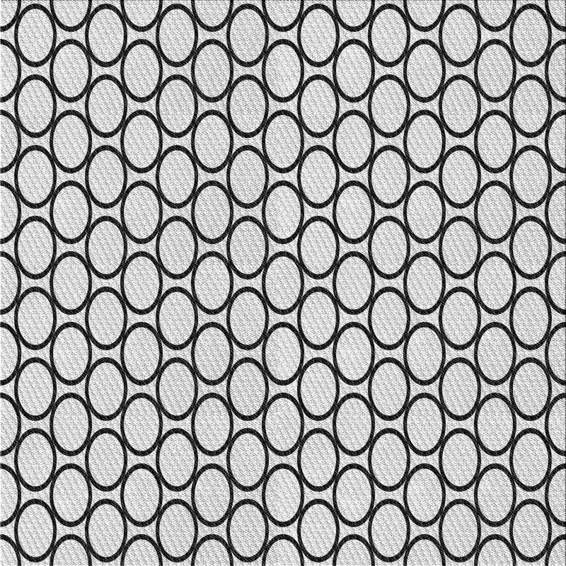 Tapis noir/beige à motifs, Rectangle 2 pi x 5 pi