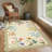 Scalloped Rug Machine Washable Floral Living Room Rugs Non Slip Bedroom Carpet for Nursery Dining Room Dorm Office-60734441-60734416