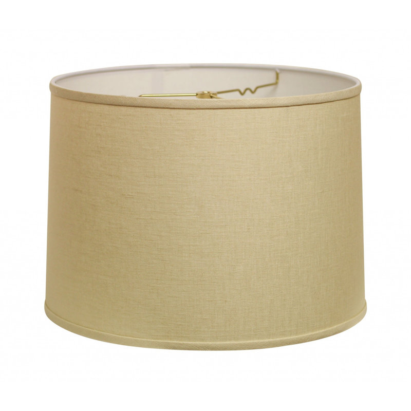Abat-jour tambour en lin beige, H 10 po x l 13 po x P 13 po