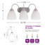  Éclairage pour meuble-lavabo 3 lumières avec abat-jour en verre givré blanc (3 ampoules B11 incluses)-1757962666