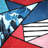 Diagonal unity - 32"x32" art on canvas