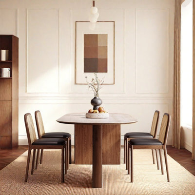 French style home oval dining table sets.