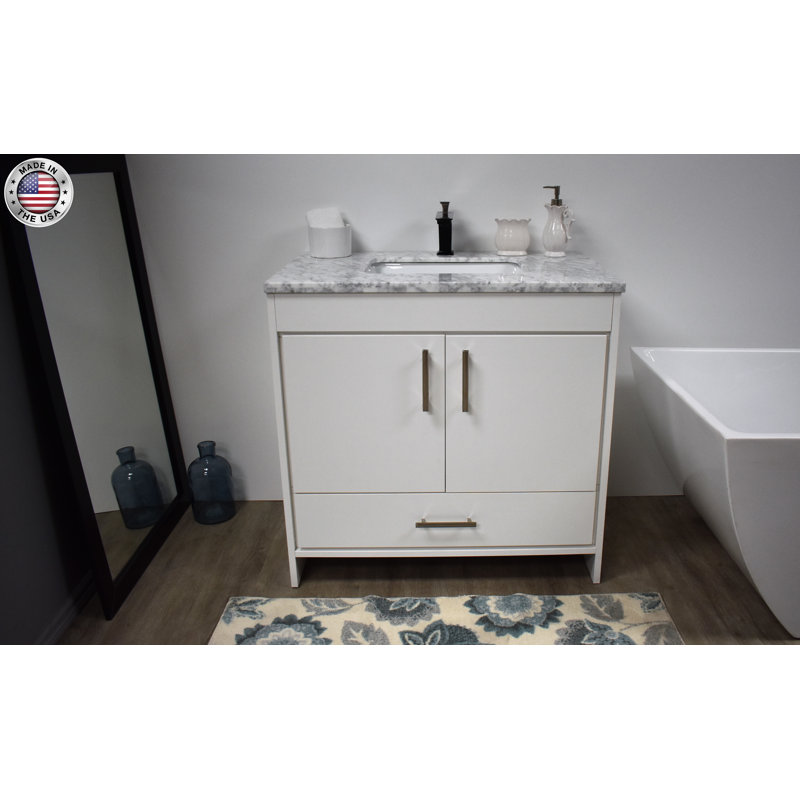Ensemble de meuble-lavabo simple 36 po Annily, Blanc