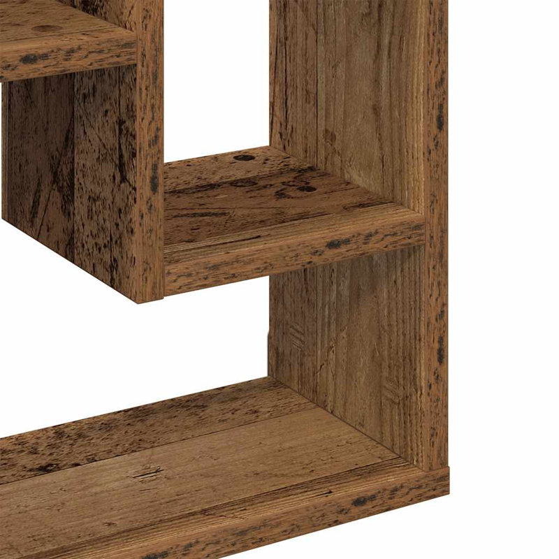 Wall Shelf 36X16x90 Cm Engineered Wood, Old Wood