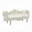 Banc transitionnel avec finition blanc antique