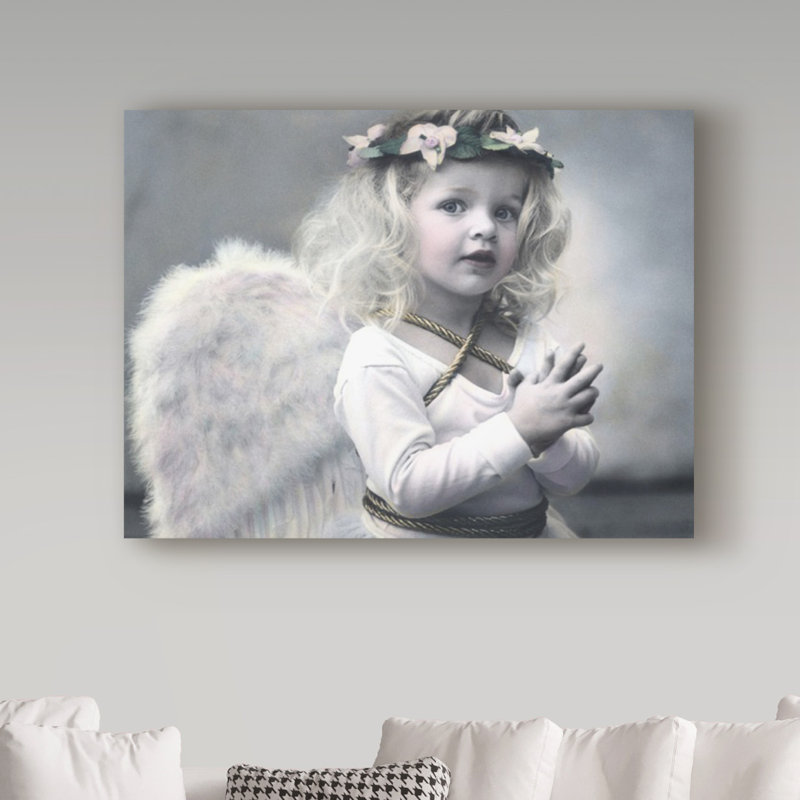 'Angelic Angel' Photographic Print on Wrapped Canvas, 18" H x 24" W x 2" D