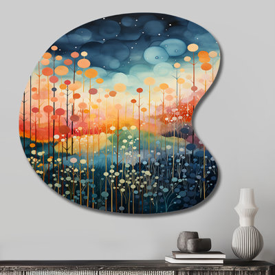 Jacob - Midcentury Modern Unique Shape Metal Wall Art, Modern Freeform Metal Art Print