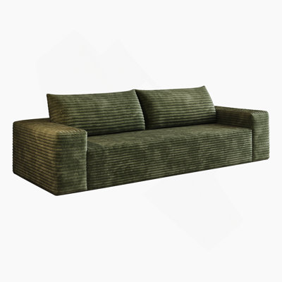 Boneless Comfortable Corduroy Fabric Sofa With Deep Seats, No Assembly Required, Ideal For Multiple Spaces Like Living Room, Bedroom And Conference Room