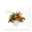 Thistle and Pomegranates Arranged in Decorative Ceramic Pot