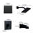 Probe 1-handle 6 inch Black Single Function Square Tub & Shower Trim Faucet with Rough in-Valve