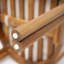 Chaise de salle à manger avec accoudoirs en bois d'acacia Cove, finition teck avec coussin beige, ensemble de 2, chaise