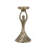 Set Of 2 Gold Aluminum Pillar Holder With Abstract Lady Design, S: 4.5X9.5", L: 4.5X11.5"