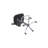 Backed Adjustable Height Ergonomic Industrial Stool Footring