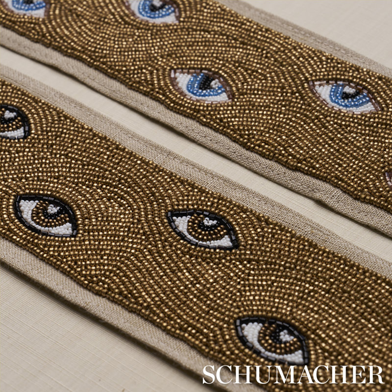 Mind's Eye Beaded Tape, Brown/Gold 