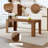 71 X 31.5 Inch Walnut MDF Spliced Tabletop Dining Table With Grooved Legs. Modern Luxury Home Dining Table, Suitable For 6-8 People. Flexible Adaptation To Dining Rooms, Living Rooms, Study Rooms,Etc.-2013056987