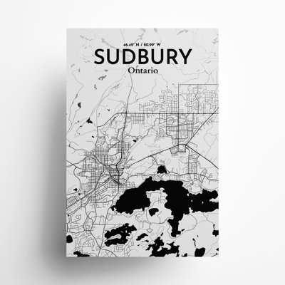Sudbury City Map, impression