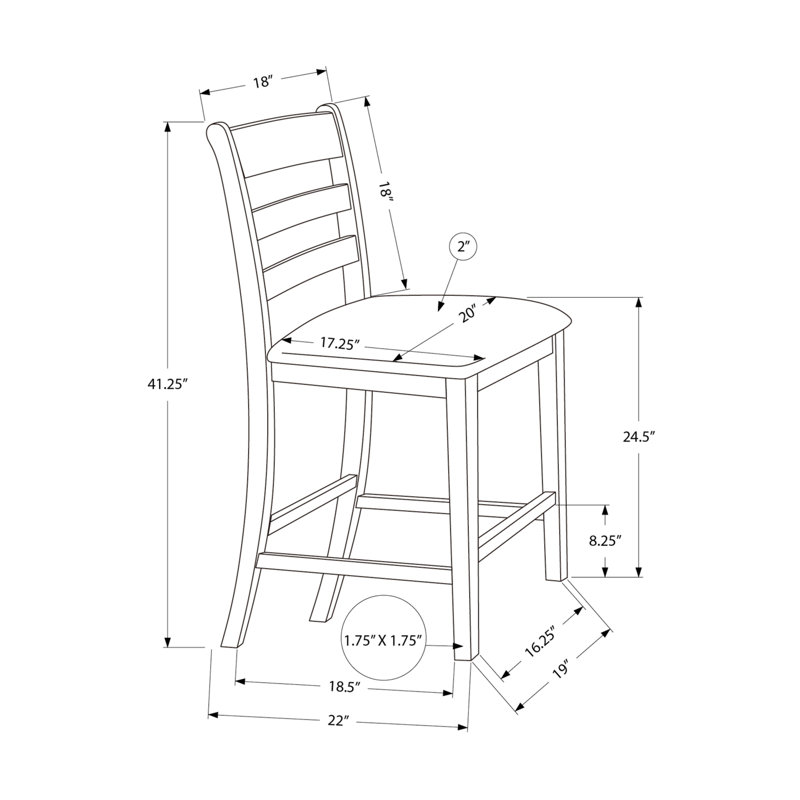 Chaise de salle à manger (chaise incluse seulement)
