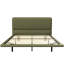 , Lit double, Lit flottant, Moderne, Lit flottant, DEL télécommandée, Conception en cuir synthétique, Lit plateforme en cuir confortable et durable, Stable, Installation rapide