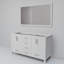 Meuble-lavabo double l 60 po x P 22 po et miroir 58 po-1446780362