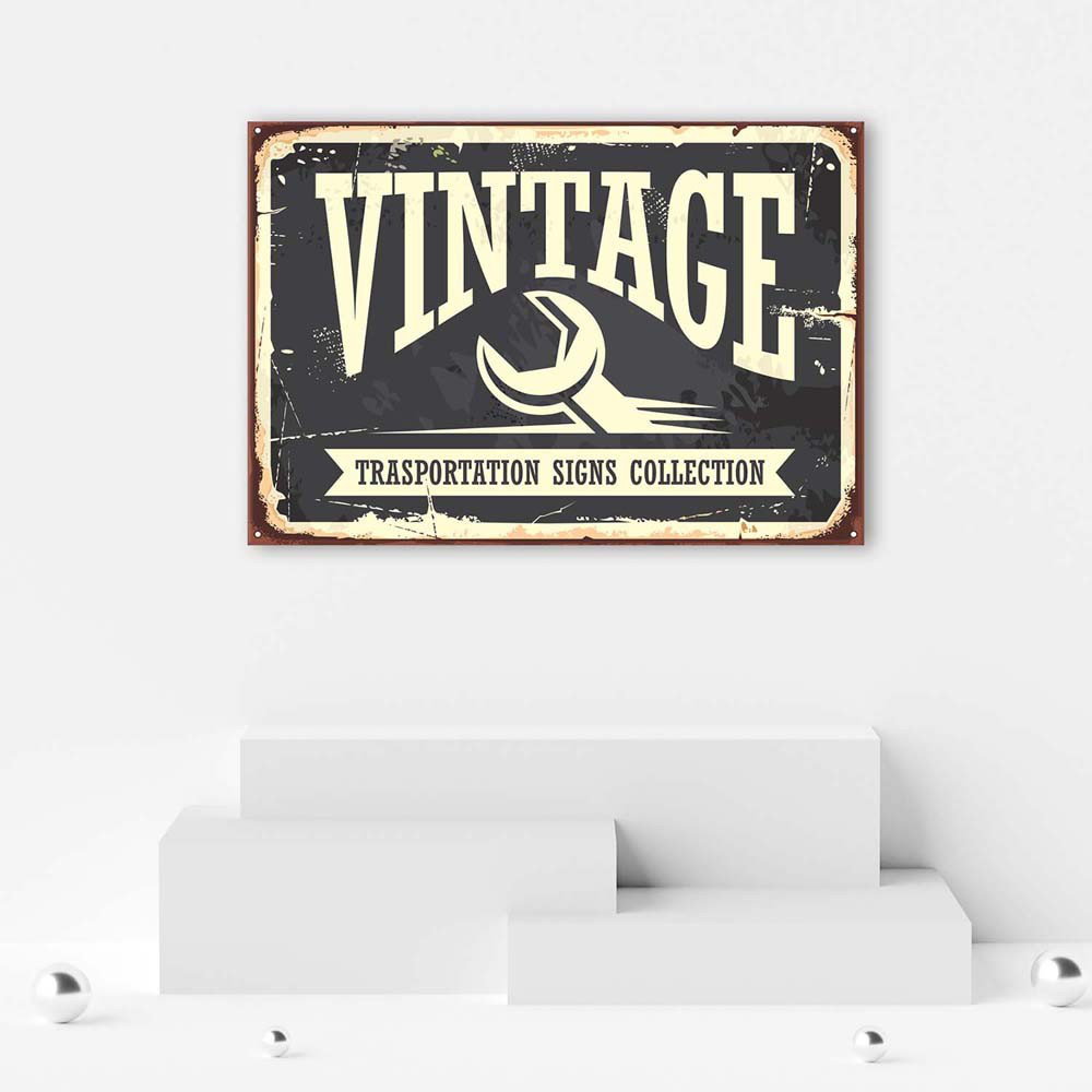 Leinwandbild Sign Retro Vintage