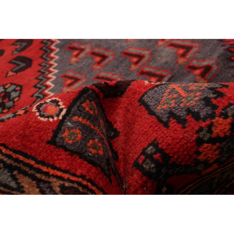 Tapis unique en laine 3 pi 11 po x 7 pi années 1990 Yanais